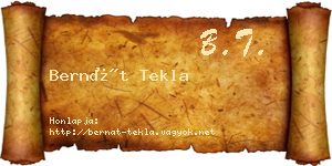 Bernát Tekla névjegykártya